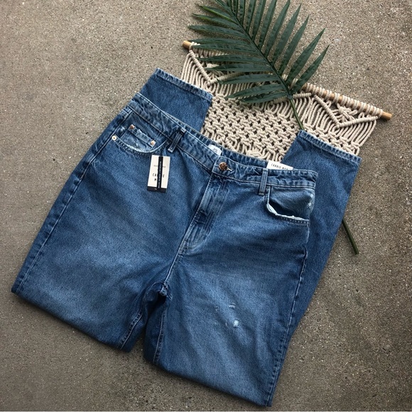 River Island Denim - New River Island Distressed Mom Jeans US Size 14